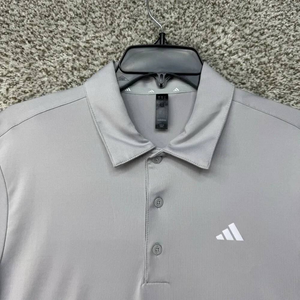 Adidas Polo Shirt Men Small Gray Ultimate Performance Stretch Golf New With Tags